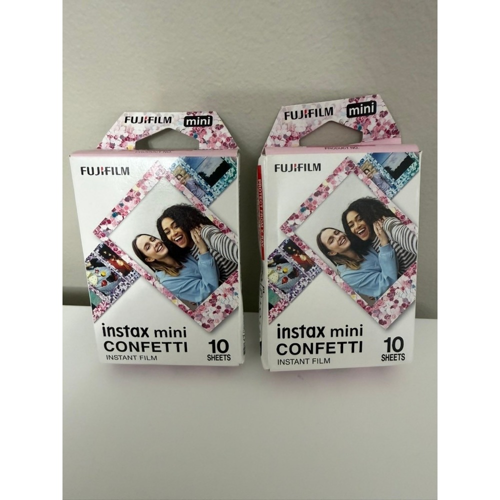 Fujifilm Instax Mini Film 20 Sheets Confetti Border Multi Pack NWT
